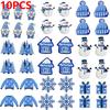 10PCS Wholesale Christmas Embroidery Patches DIY Santa Claus Tree Snowflake Hat Patch Iron On Patches For Clothing Sew On Patch