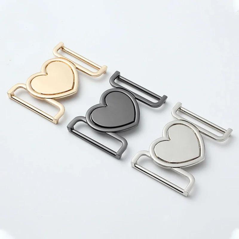 1pcs Alloy Metal Heart Buckle Decorative Belt Buckle Fastener for Coats Leather Craft Backpack Strap Webbing