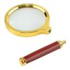 Magnifying Glass Wooden Handle 10x Magnification Zinc Alloy Frame Portable 155x70x15mm Handheld Reading Magnifier