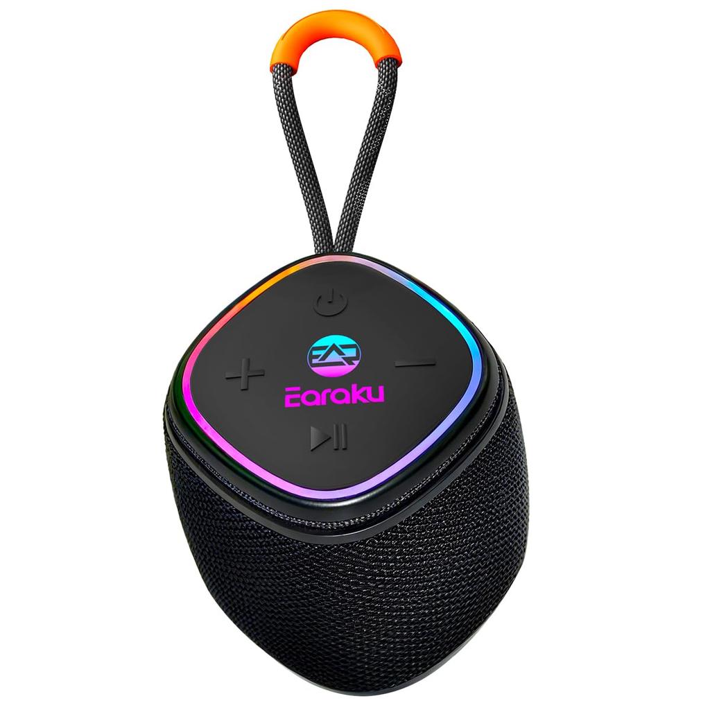 And Versatile Bluetooth Small Wireless Speaker with Dual Simultaneous TF and Bluetooth IPX5 Startup RGB Charging and AUX Audio Cable Earaku Bealia