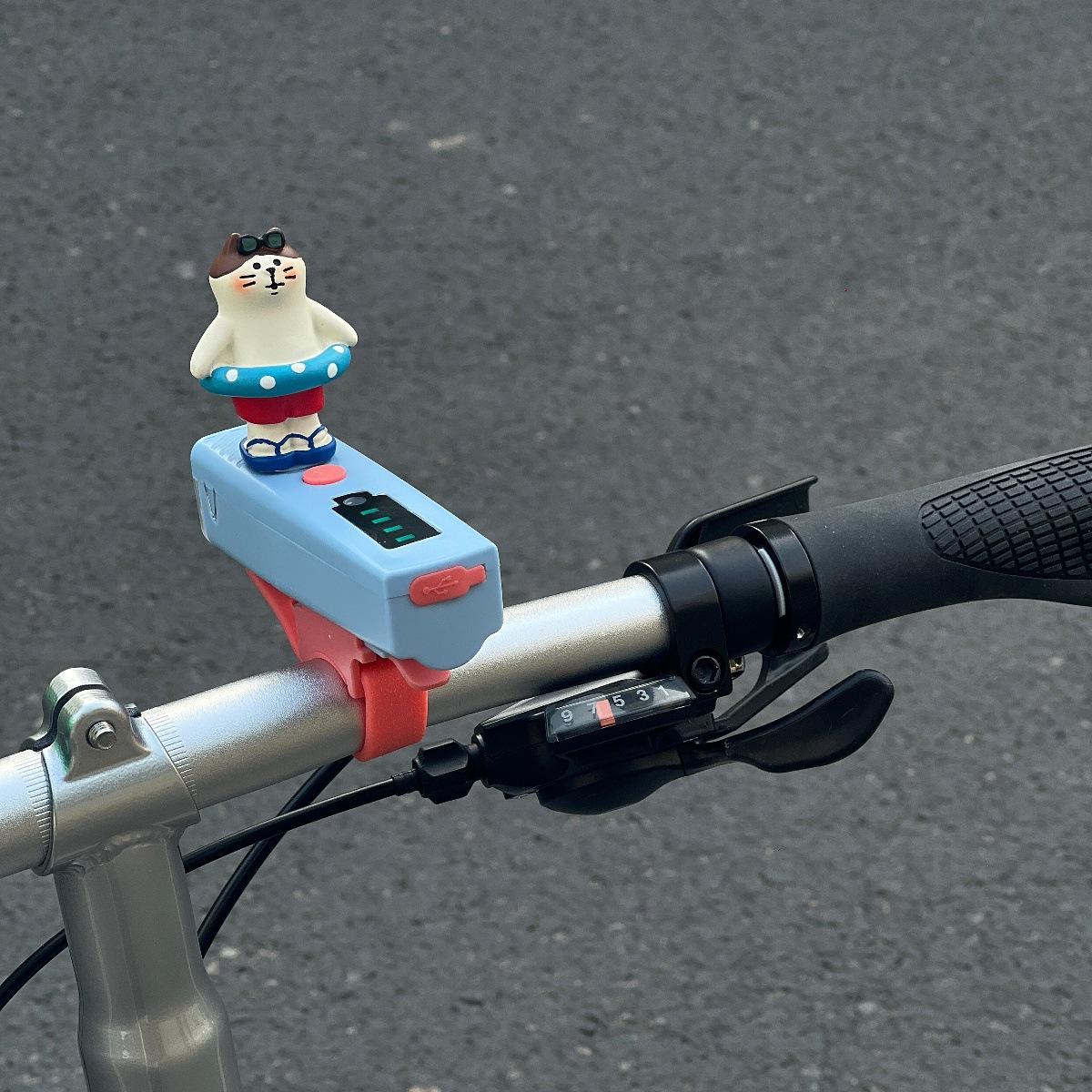 

Bicycle Outdoor Cute Headlights Highway Bike Night Riding Charging Strong Light Illumination Waterproof Mountain Handlebar Light синій