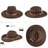 Vintage Suede Fedora Hat for Men and Women Feather Accessories Fedora Church Jazz Hat Panama Fashion Party Hat 2025 New