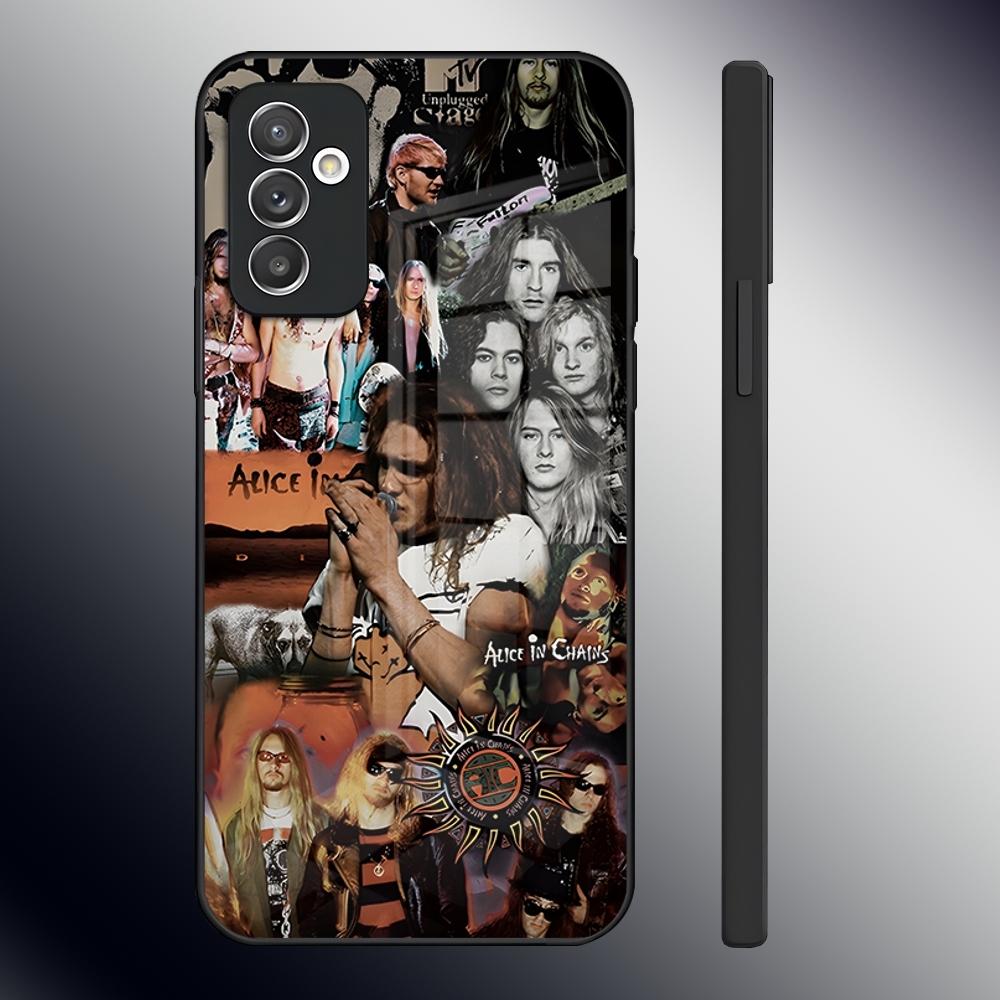 Heavy Rock Band-Alice In Chains Phone Case For Samsung S26 S24 Ultra S23 S22 S21 Fe S25 Plus A54 A34 A24 A53 A13 A16 Glass Cover