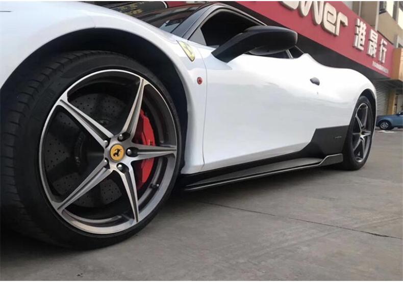 For Ferrari 458 2011-No Carbon Fiber Front Lip Rear Diffuser Bumper Spoiler Side Skirt Body Kit Upgrade Refits Splitter HS3
