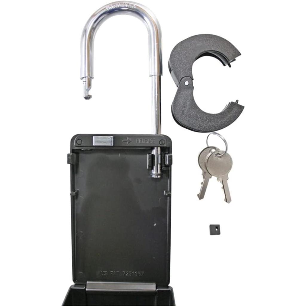 Waki Sangyo Emergency Key Box, Black, 110 x 72 mm, Spare Key Box, for Key Storage and Transfer, MBX-2204