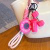 Bag Charm Barbell Plates Key Chain Heart Buckle Fitness Series Pendant Bodybuilder