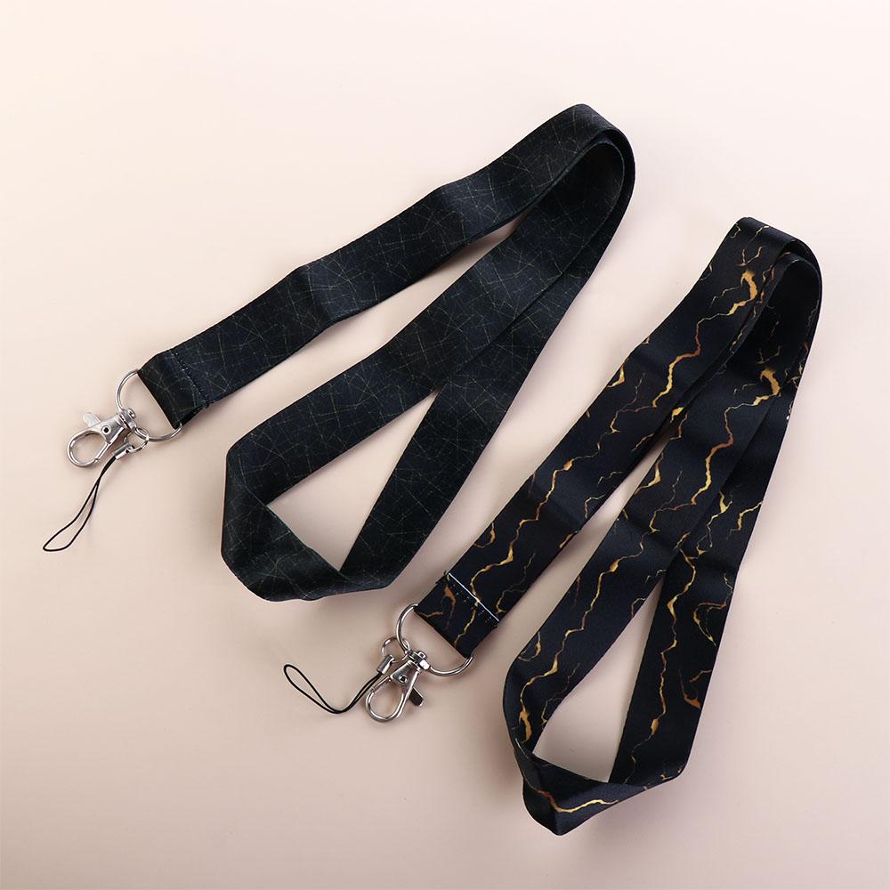 Badge Holder Mobile Phone Strap Marble Printing Lanyard Phone Hang Rope Neck Straps Phone Lanyard
