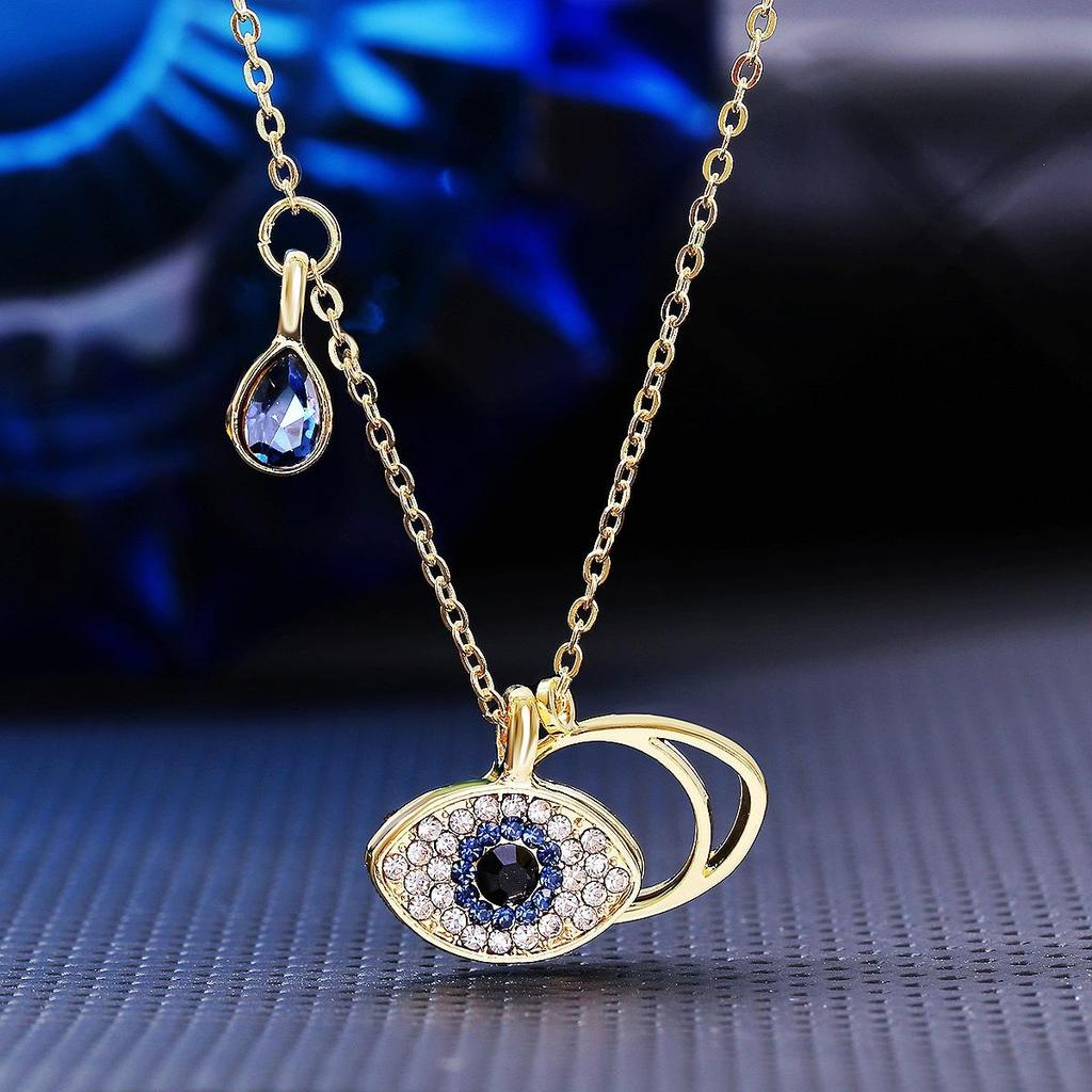 Multi-layer Crystal Pendant Necklace Women's INS Beautiful Elegant Design Versatile Daily Wear Fashion Neck Jewelry