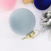 12pcs Velvet Christmas Balls Bulk Flocked Christmas Tree Ball Ornaments Plastic Balls Xmas Tree Decorative Hanging Ornaments