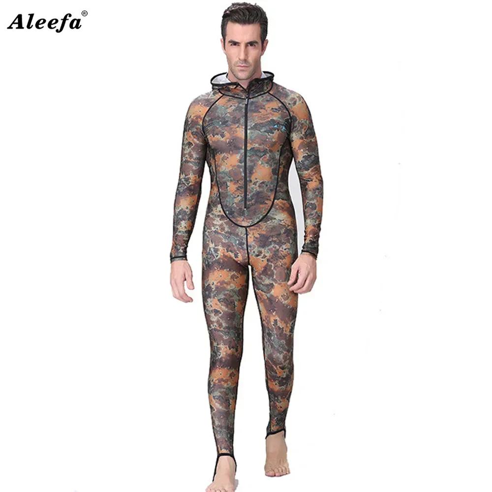 Dive&Sail Rash Guard Swimming Suit Spearfishing Spandex Couple Camo Skin DIVE One Piece UV Proction Men Women Surfing Suit