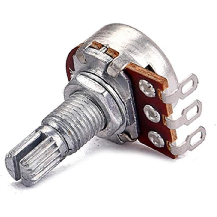 Artibetter 10pcs B50k Bass Pots Potentiometer Long Knurled Split Shaft Audio Taper Low Friction for Guitar Bass Parts Full Size