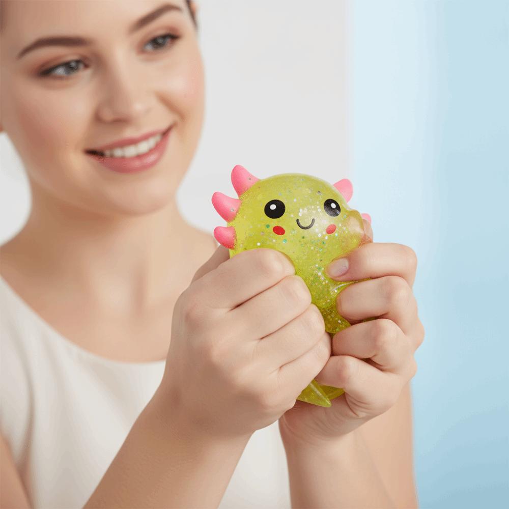 Fun Squeeze Salamander Squishy Toys Elasticity Stretchy Axolotl Squeeze Toy Fidget