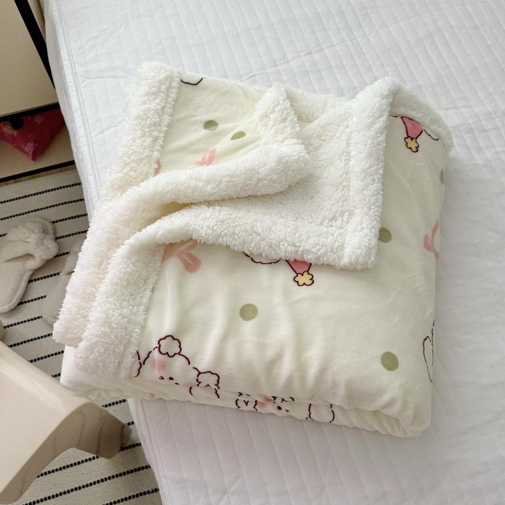 Milk Velvet Multifunctional Blanket: Perfect for Office, Nap, Sofa, Dorm, or Car Use.