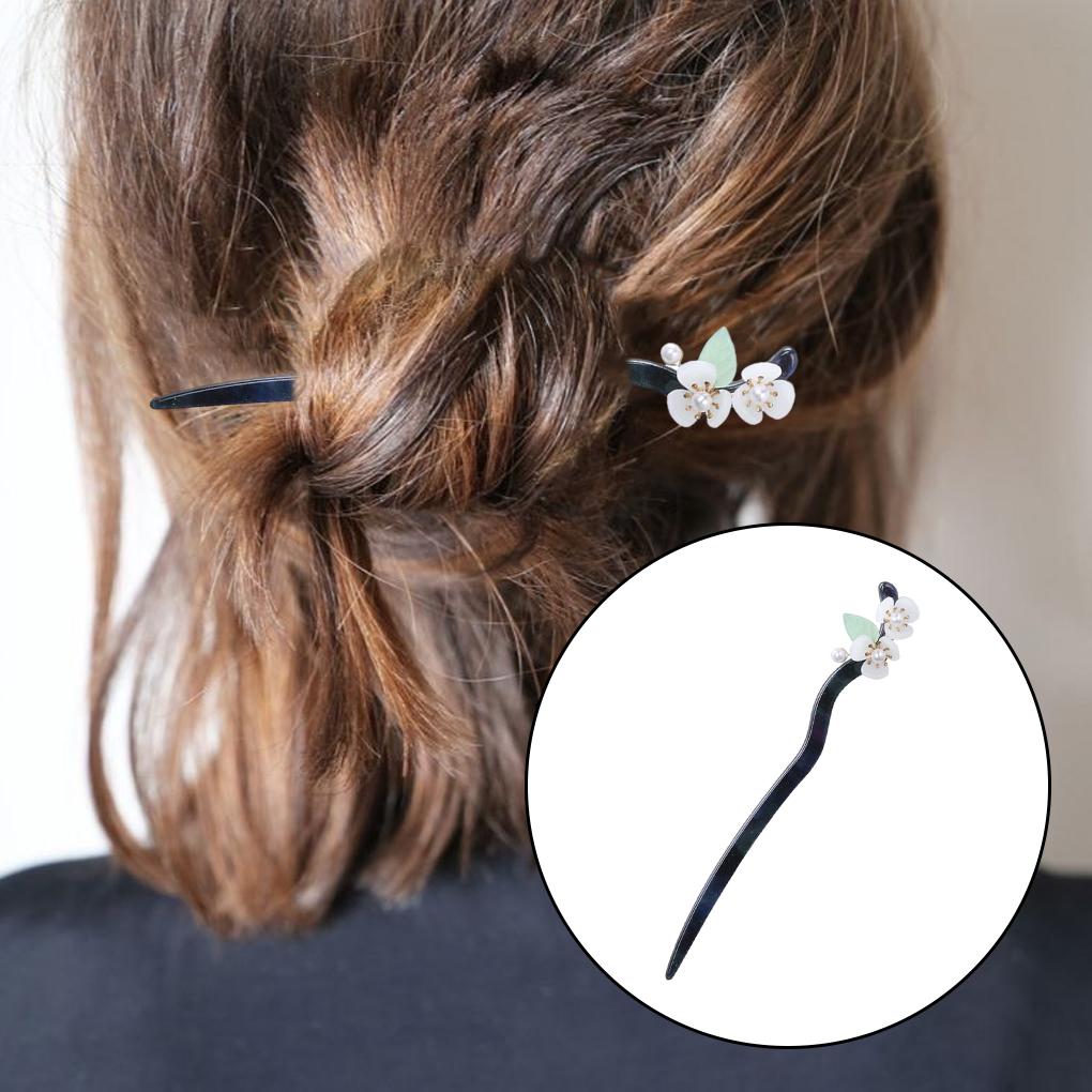 PP Women Flower Hairpin Decorative Replacement Cute Romantic Chinese Style Exquisite Hair Pin Claw Ornament Birthday Gift