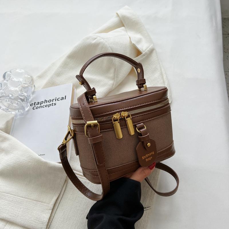 

Осень и зима новая высококлассная нишевая дизайнерская коробка сумка ручная сумка на плечо сумка-мессенджер ретро сумка-ведро женская