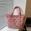 Bow Shaped Diamond Grid New Fashionable One Shoulder Underarm Tote Bag