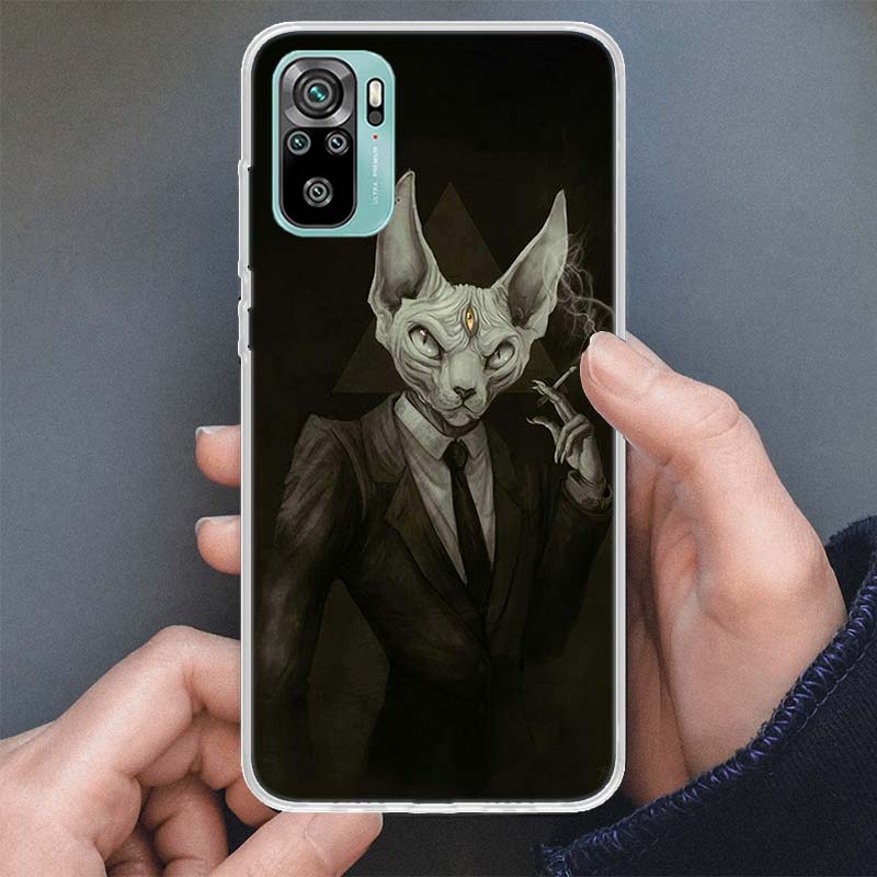 Lavaza Sphynx Sphinx Cat Phone Case For Xiaomi Redmi Note 14 13 12S 12 10 10S 11 11S 11E Pro Plus 11T 14Pro Soft Silicone Shell