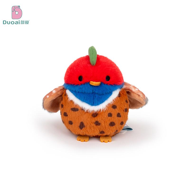 11cm Schattige Vogel Pluche Beestjes Realistische Papegaai, Mus, Mees, IJsvogel Zachte Pop Pluche Sleutelhanger Hanger Gevuld Vogelnest Woondecoratie 11cm
