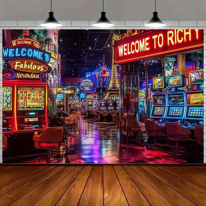 1 piece of photo background cloth. This background cloth showcases the vitality and luxury of the Las Vegas casino