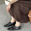 2025 autumn new niche design belt buckle heightening single shoes fashionable versatile retro engraved loafers