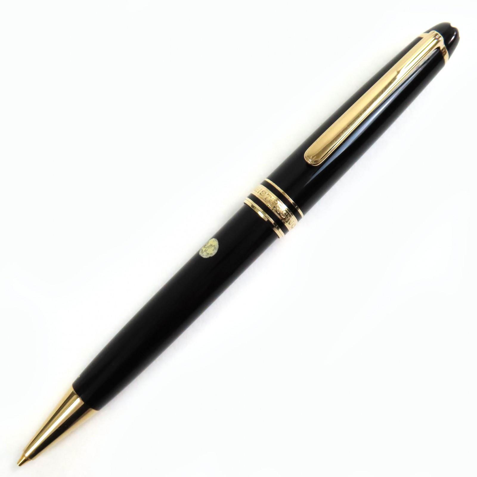 MONTBLANC mechanical pencil Meisterstück Classic white star Black gold mens Used