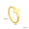 Vintage Classic Cross Ring Stylish Simple Design Twist Ring 18K Stainless Steel Jewelry