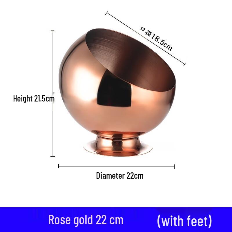 

Lainuo Rose Gold Footed Stainless Steel Sauce Bowl