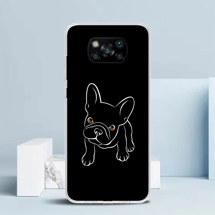 French Bulldog Black White Phone Case For Xiaomi Poco F7 Ultra X5 X6 X7 Pro M7 Redmi 15C 15 13C 13 12C 12 10C 10 10A 9 9C 9A 9T