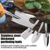 Heavy Duty Stainless Steel Garden Shovel Hand Trowel Rust-Proof Gardening Tool For Planting Transplanting Weeding Digging Yard