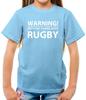 Warning Talk Rugby - Kids T-Shirt - League Union Nations England Six Gift Funny