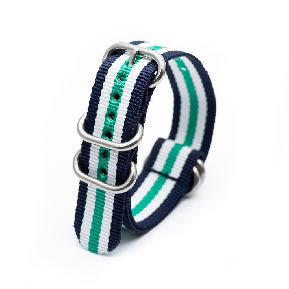 Silver Smooth Oval Buckle Nylon Watch Strap - Waterproof E-commerce Source Watch Band
