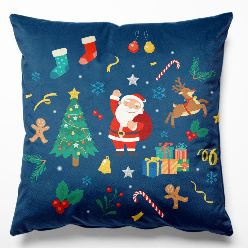 New Christmas Pillow Cover Holiday Home Decoration Cushion Sofa Amazon Santa Claus Pillow Cover