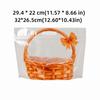 10PCS Transparent Ziplock Bags Self-Sealing Self-Adhesive Bread Holder Large Size Portable Design Food Packaging Bag