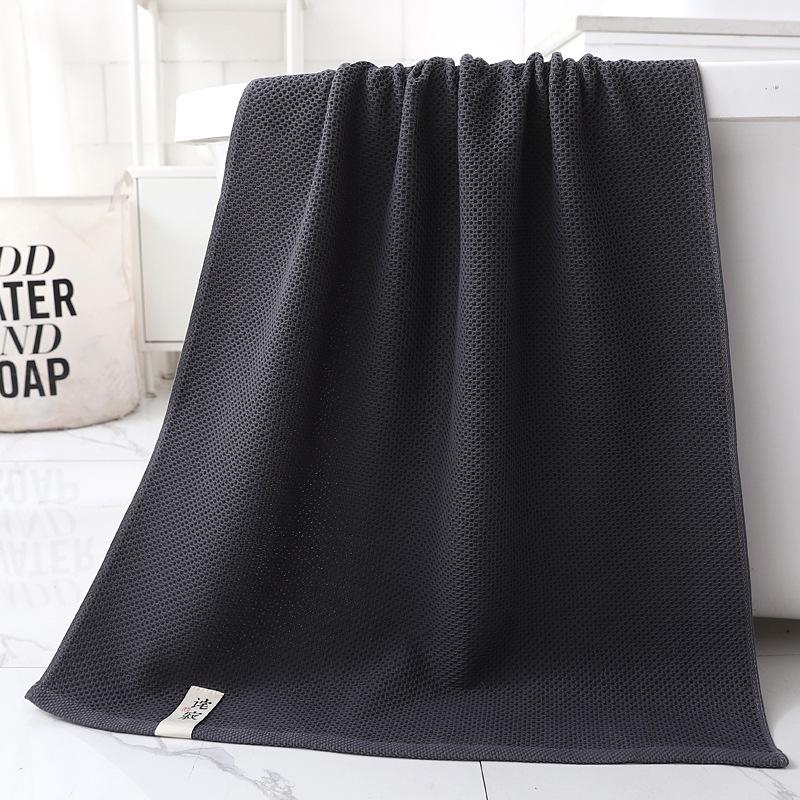Japanese Style Soft Honeycomb Cotton Waffle Beach Towel, Absorbent & Thickened, Large Size for Bath