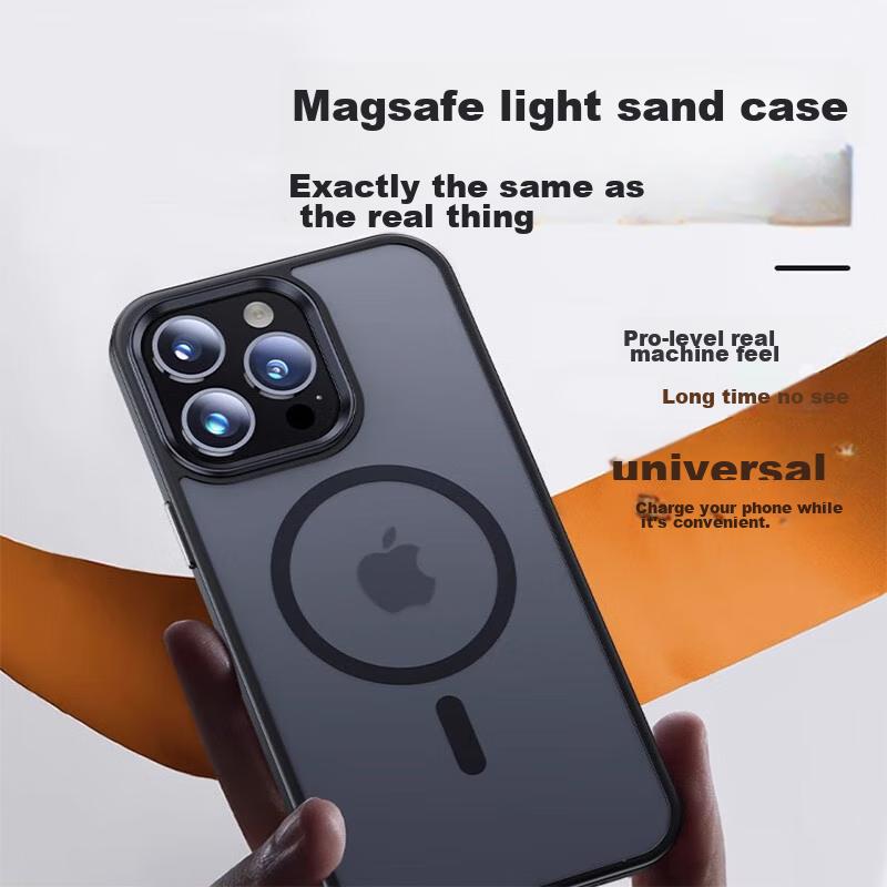Case for Apple IPhone 14 Pro, Protective Cover with Wireless Charging, Ultra-Thin Shockproof, Skin-Friendly Frosted Semi-Transparent, Midnight Black