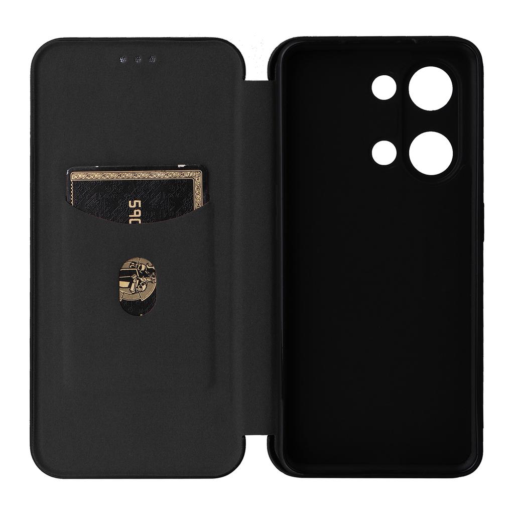 For OnePlus Nord 3 5G/Ace 2V Carbon Fiber Texture Leather Stand Phone Case Card Holder Phone Cover