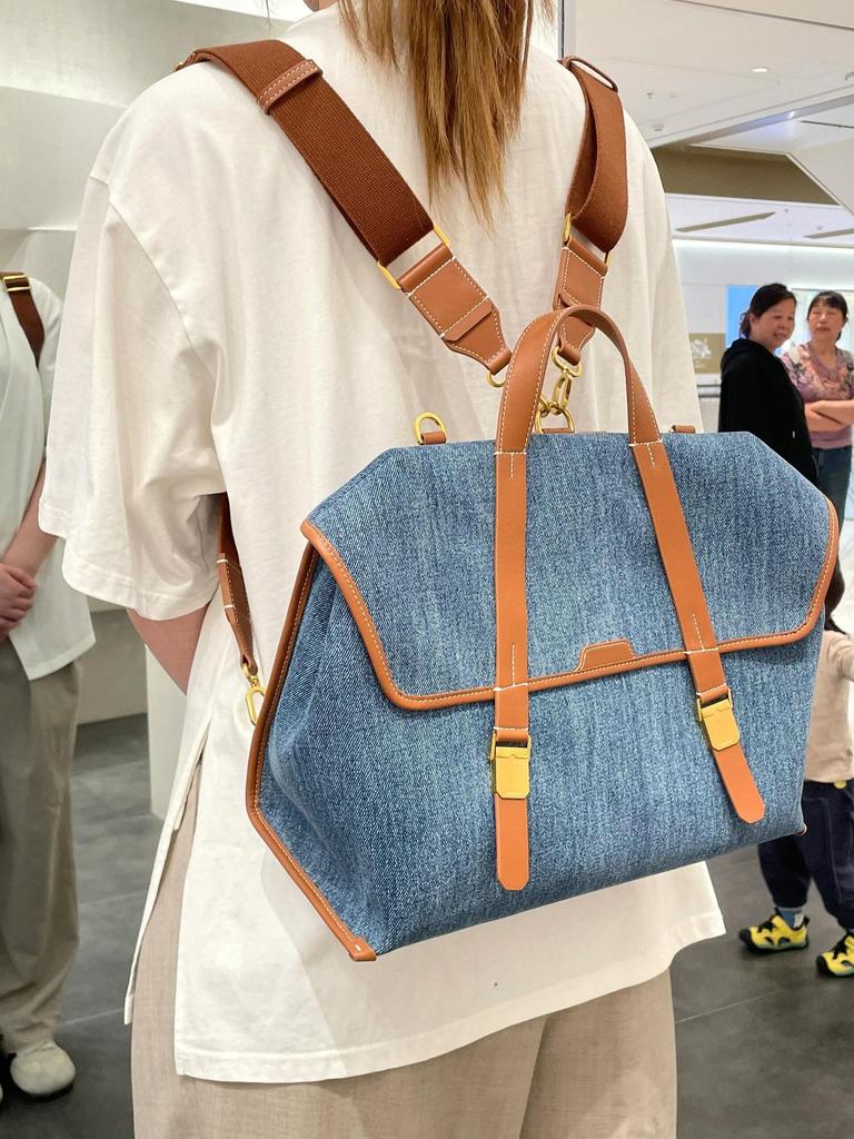Backpack Series Canvas Denim Briefcase Large Capacity Handbag