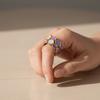Gold-plated Oil Dripping Ring Colorful Colorful Ring Geometric Pattern Ring  Wedding Gifts