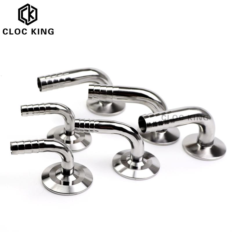 12,7/14/16/19/25/32/38/45/51 mm Außendurchmesser 304/316 Sanitärer Schlauchstutzen Rohrfitting 1,5” Klemmring 50,5 mm/64 mm Ferrule 90-Grad-Bogen