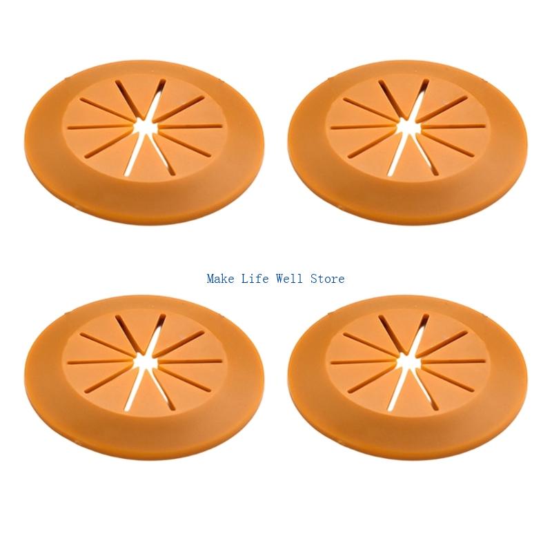 4 Pieces PVC Wire Concealer Plates Auto Cable Hole Covers 55mm Diameter for Furniture Desk Stand Decoration