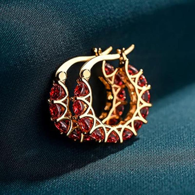 High-Quality Cubic Zirconia Hoop Earrings for Women Stylish Everyday Party Jewelry