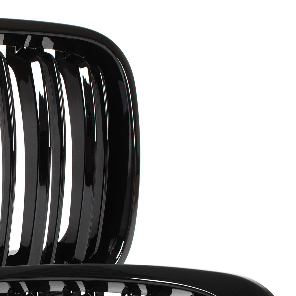 BMW 3 E46 98-01 SEDAN / KOMBI Grilles Between the Headlights (kidneys) Left + Right Set BLACK GLOSSY DOUBLE BAR