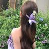 Fabric Flower Hair Clip Non-Slip Cloth Vertical Clip Creative Flower Hairpin  Girl