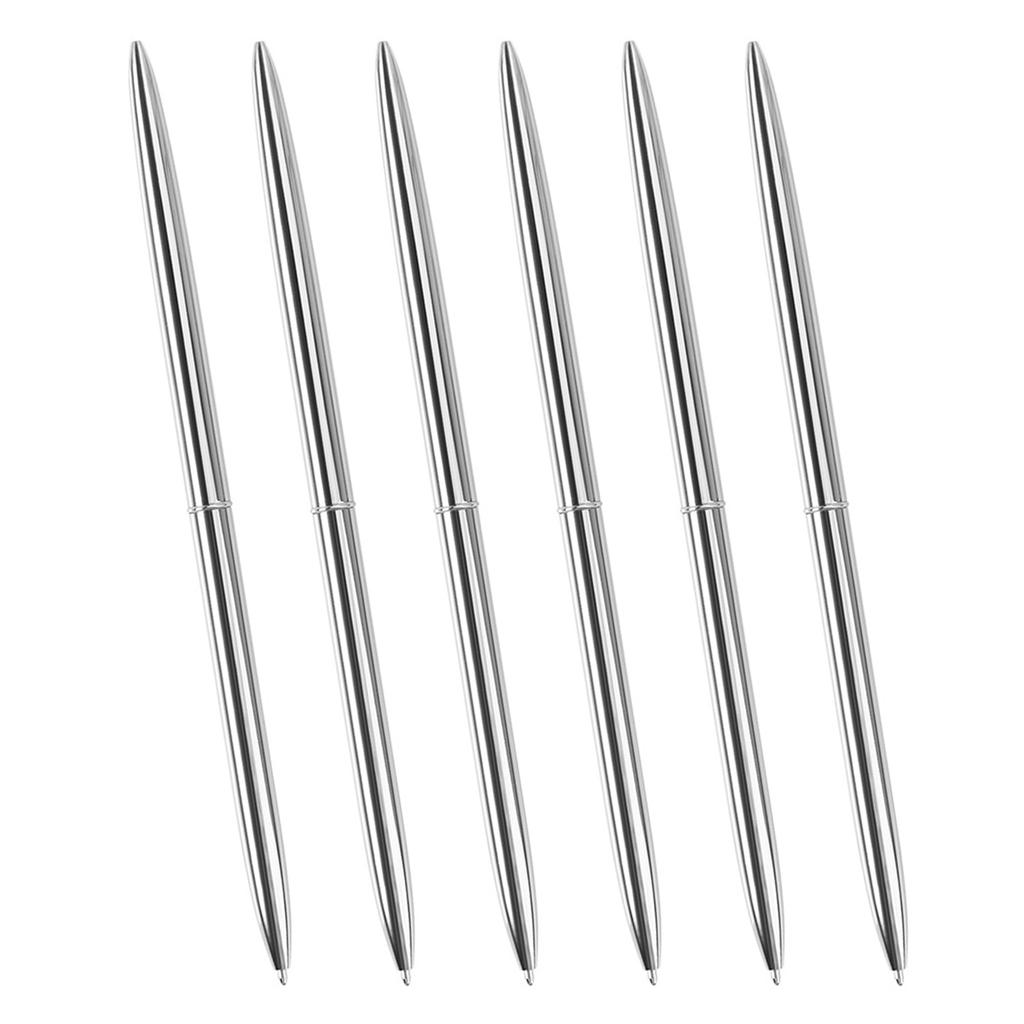 6Pcs Novelty Slim Ballpoint Pen Twist Action Metal Ballpoint Pen 1.0MM Tip Write Smoohtly Signing Pen Guest Sign In Pen