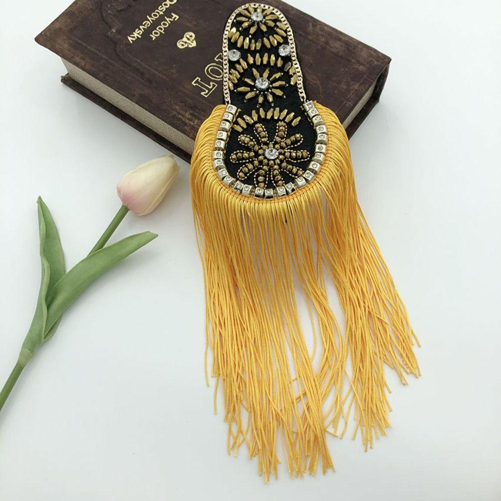 Breastpin Brooch Shoulder Board Cool Vintage Brooch Epaulette Exquisite Tassel Epaulette  Cosplay