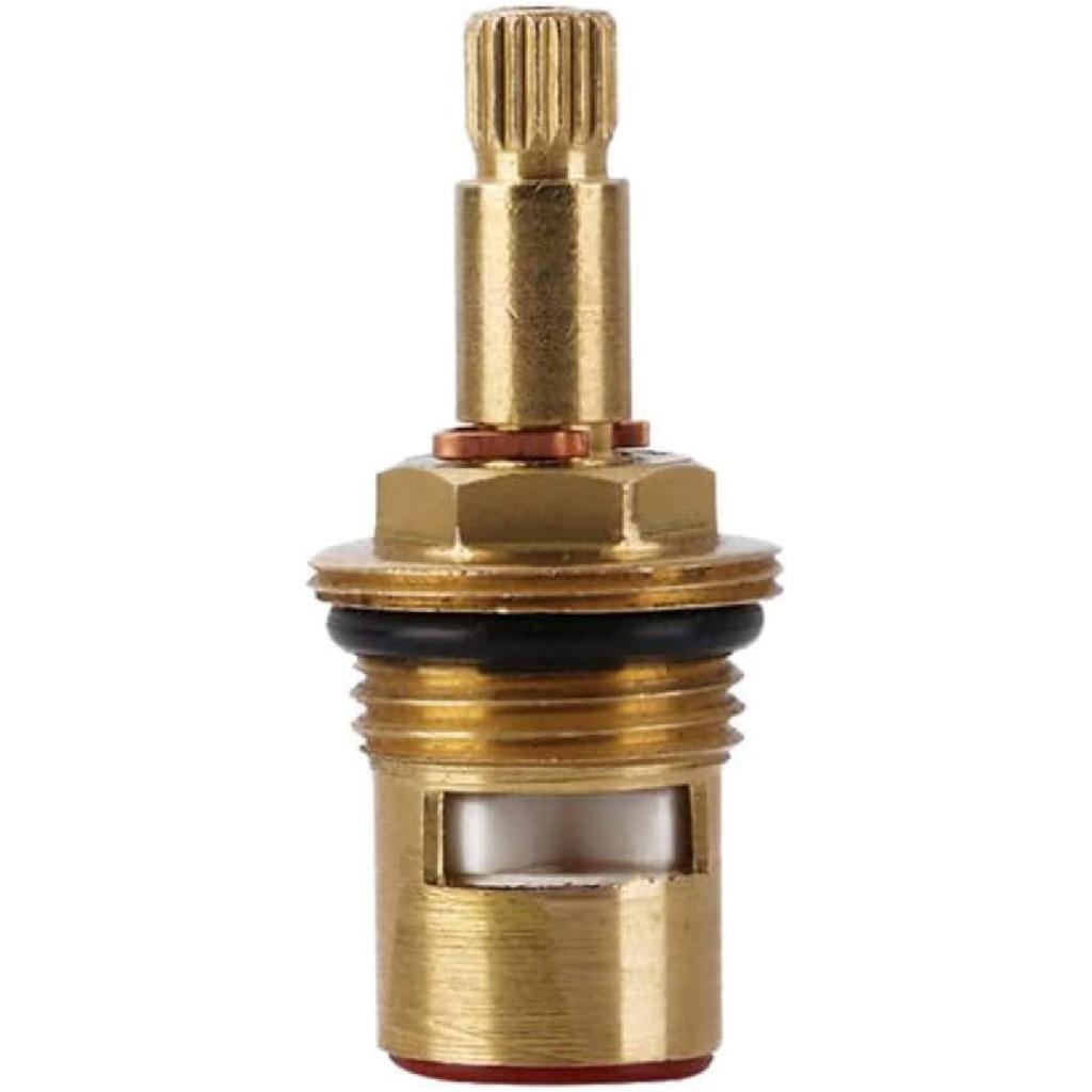 Faucet Ceramic Cartridge Valve, G1/2" Brass Tap Ceramic Disc Cartridges Replacement for Hot Cold Water (Type F2- H49mm)