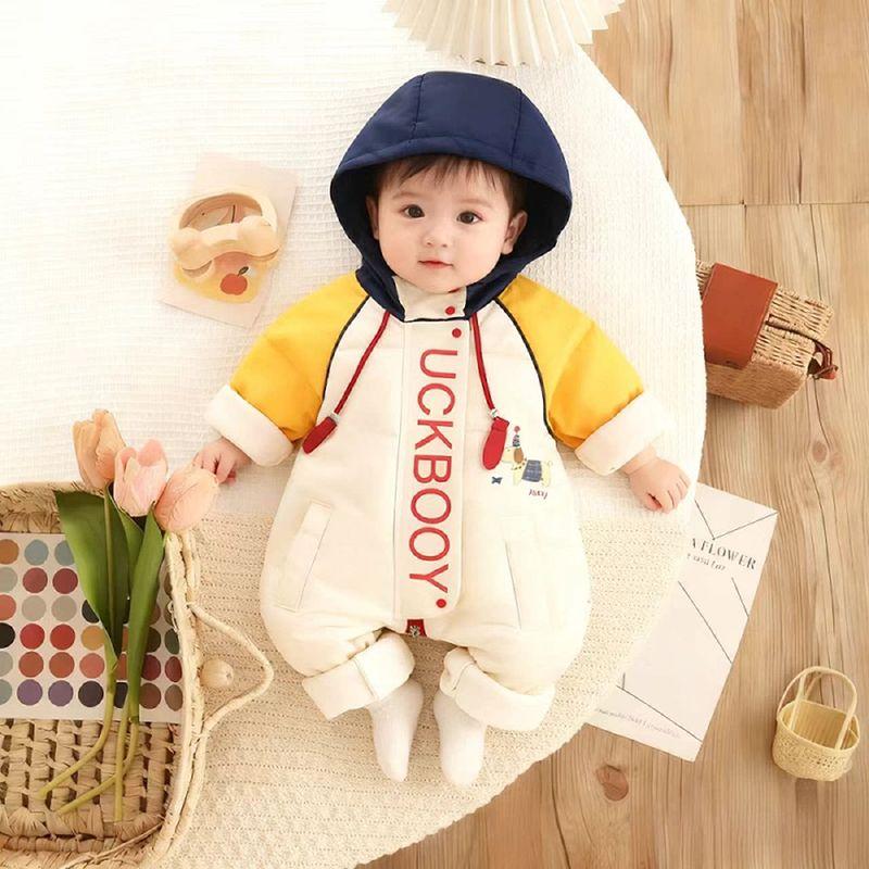 

Winter Soft Breeze Guardian Hooded Baby Romper for Infants and Toddlers, Stylish Unisex Baby Jumpsuit Soft Wind and Cotton 66