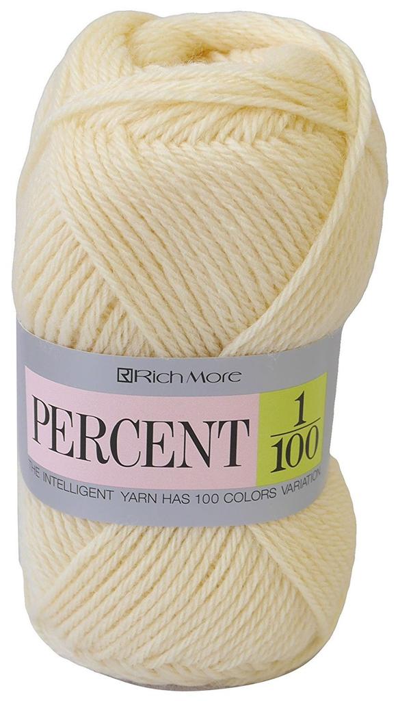 Hamanaka Richmore Percent Yarn Medium Thick Cream 40g 120m 10 Balls Set 017 Col.3 Approx.