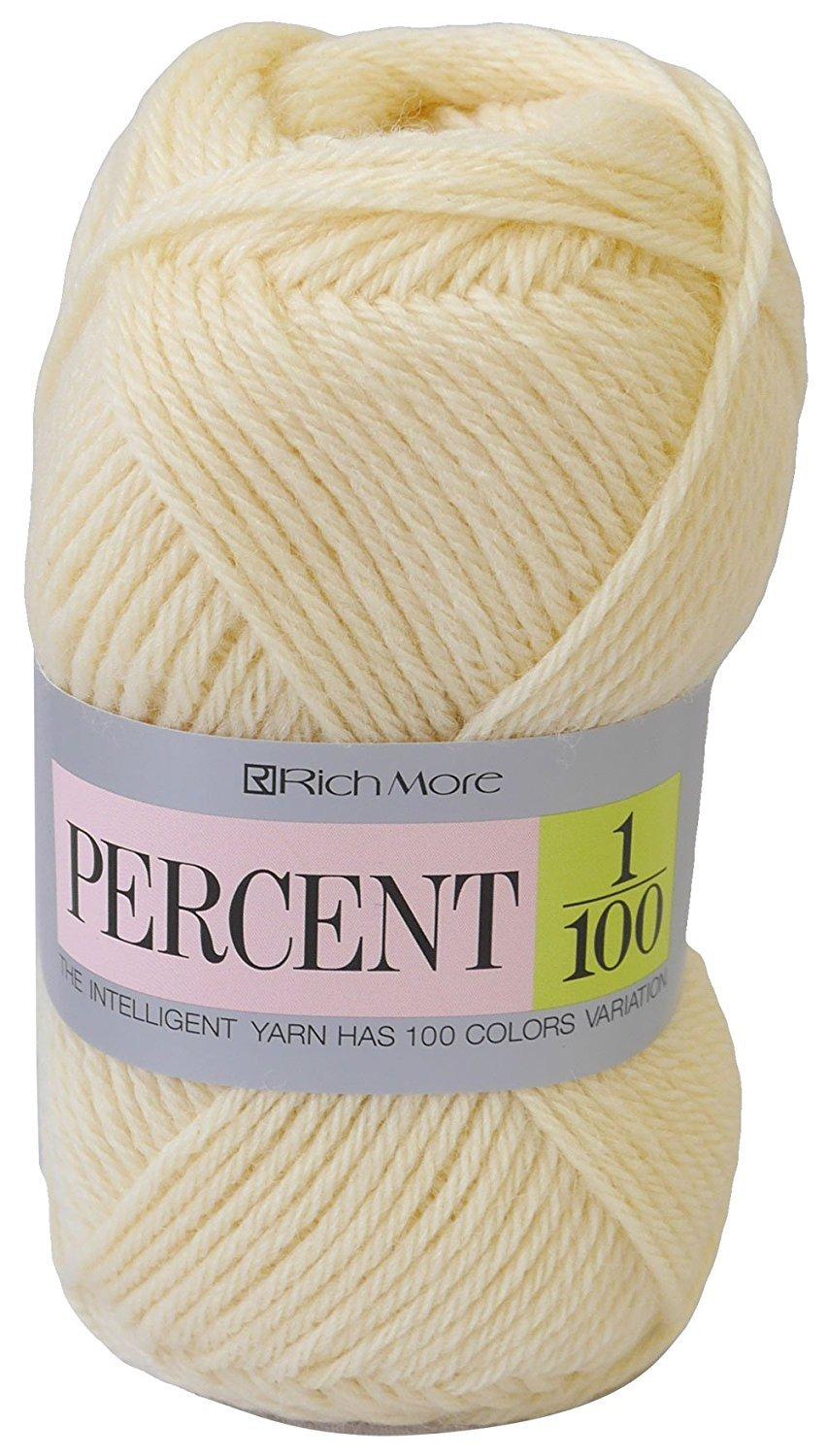 

Hamanaka Richmore Percent Yarn Medium Thick Cream 40g 120m 10 balls set 017 col.3 Approx.