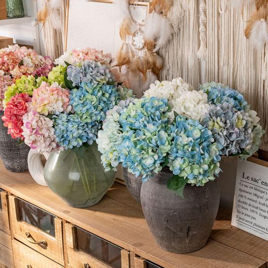 Yousheng Artificial Hydrangea Flowers Faux Hydrangea Blooms with Stem UV Resistant Artificial Flowers for Outdoors Vase Wedding Bouquets Centerpieces